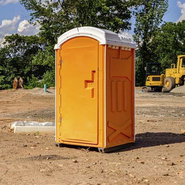 how often are the porta potties cleaned and serviced during a rental period in Arnoldsburg